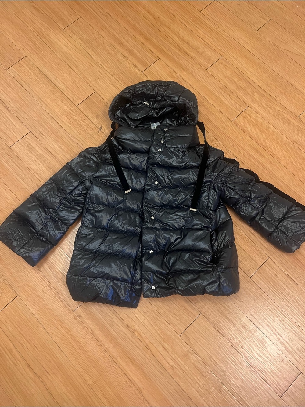 Herno 3/4 Sleeve Black puffer